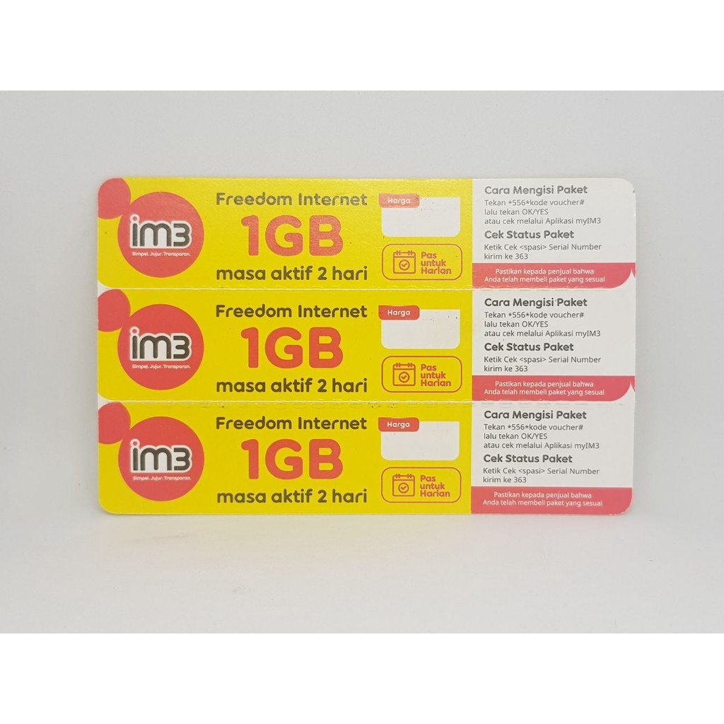 VCR INDOSAT 1GB 2HARI